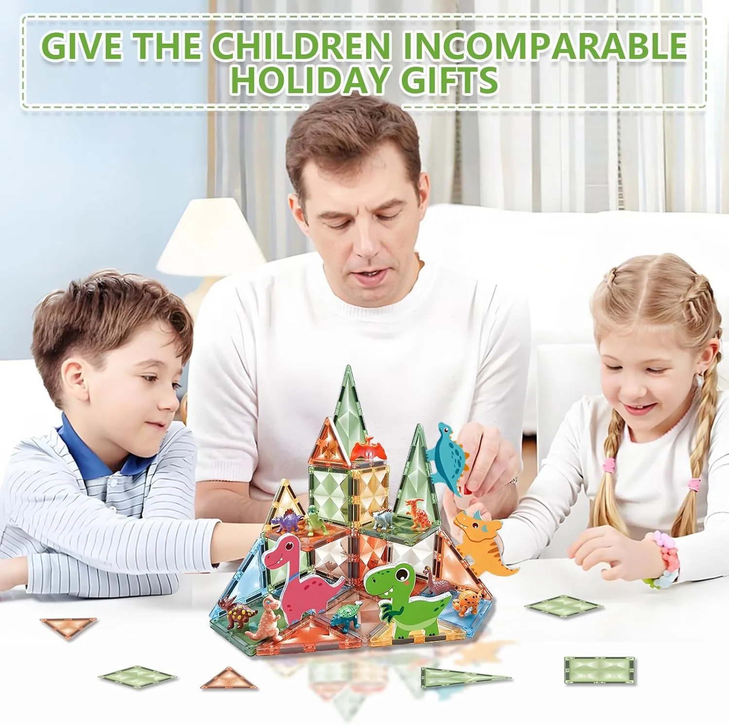 Magnetic Tiles STEM Building Set Educational Construction Kit Educational Learning Stem Sensory Stacking Toys for Kids Ages 3-8 (36PCS)