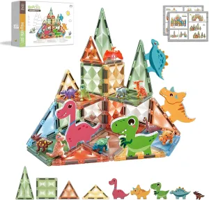 Magnetic Tiles STEM Building Set Educational Construction Kit Educational Learning Stem Sensory Stacking Toys for Kids Ages 3-8 (36PCS)