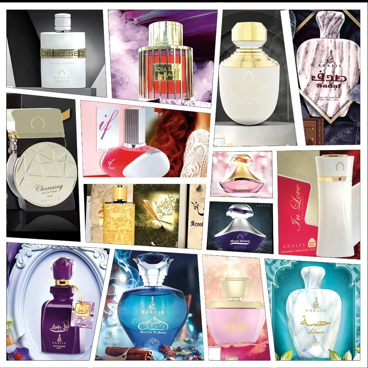 Maison d'Orient Women's Perfume Sampler Lot x 20 Sample Vials - Designer Fragrance Samples from the House of KHALIS Fragrances Dubai