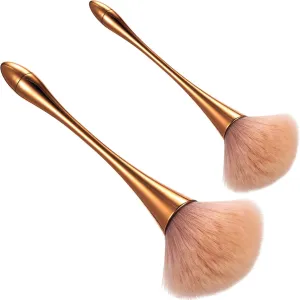 Makeup Brush Set 2 Pcs Large Fluffy Makeup Brushes Soft Bronzer Powder Brush Coverage Loose Blending Buffing Nail Foundation Quality Makeup Tool