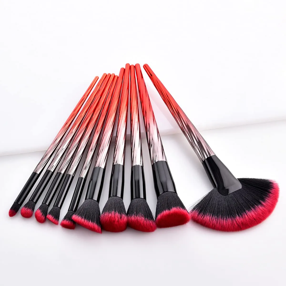 Makeup Brush Set Fashion Professional Makeup Brushes, Gradient Color Premium Synthetic Fiber Comprehensive Face Make Up Brush Kit for Foundation Powder Blush Contour Eyeshadow Concealer Portable Applicator Brush Tools 35-3