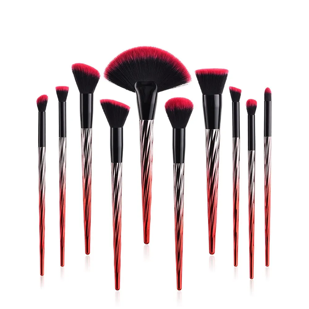 Makeup Brush Set Fashion Professional Makeup Brushes, Gradient Color Premium Synthetic Fiber Comprehensive Face Make Up Brush Kit for Foundation Powder Blush Contour Eyeshadow Concealer Portable Applicator Brush Tools 35-3