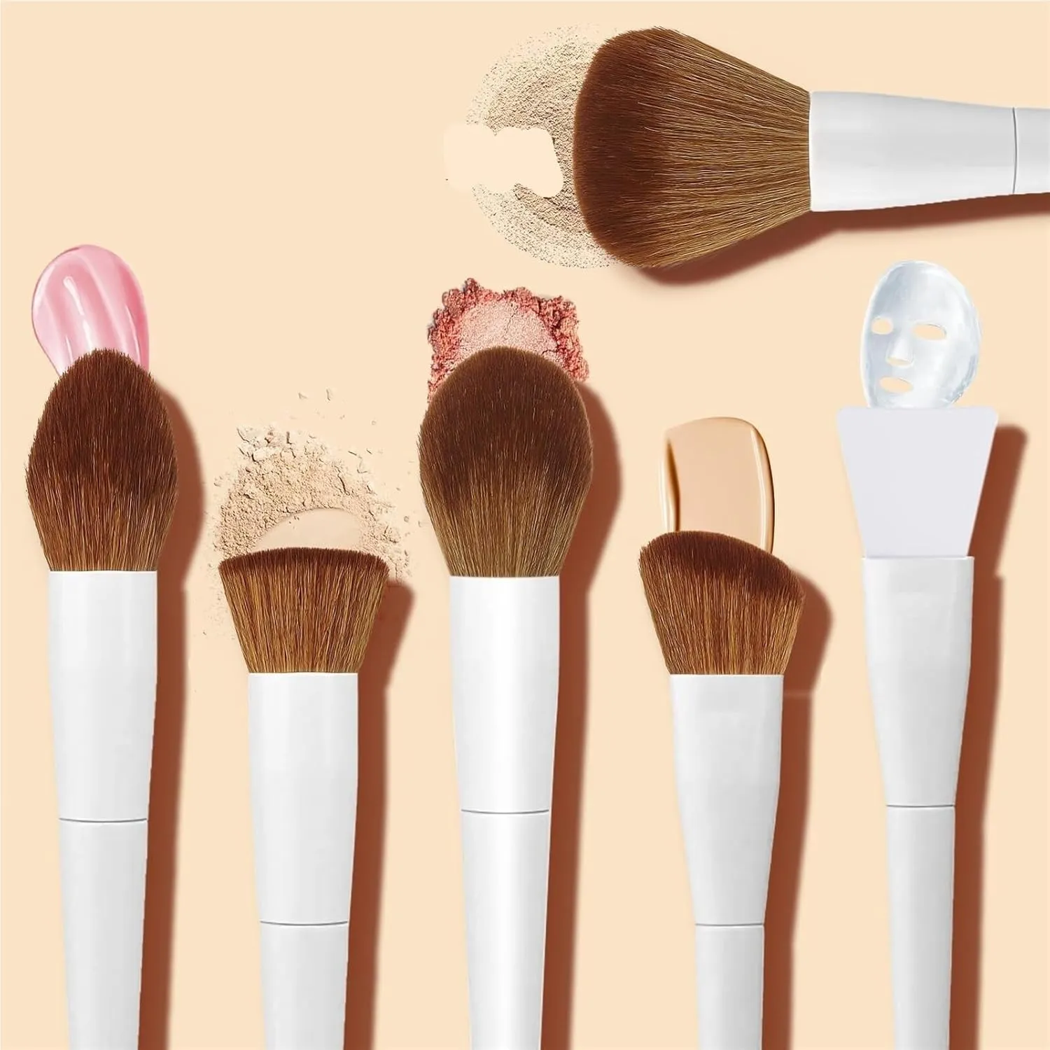 Makeup Brush Set Makeup Brushes with Case 20PCs Professional Makeup Brush Set, Foundation Powder Eyeshadow Brush Set Quality Makeup Tool(Green)