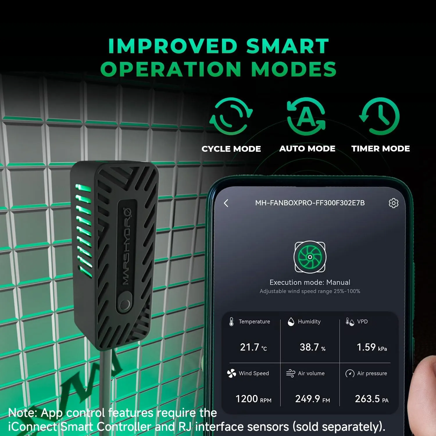 MARS HYDRO 2025 New Version iFresh 6 Inch Smart Inline Fan Combo, with Variable Speed Controller, for Heating Cooling Booster, Grow Tents