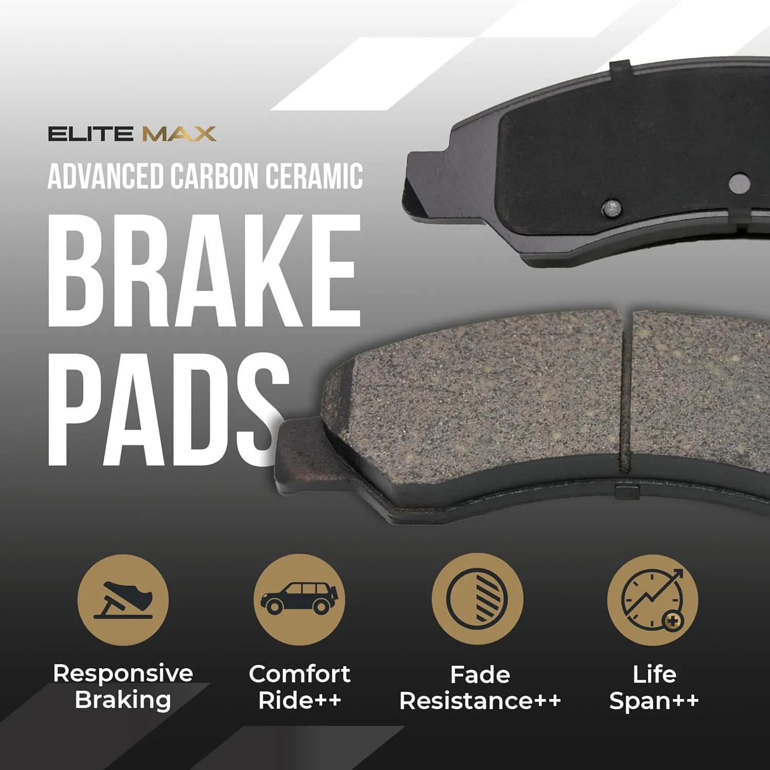 Max Advanced Brakes Front & Rear Brake Kit Compatible With 2017 2018 2019 2020 Mitsubishi Outlander AWD Replacement Drilled Slotted Black Coated Disc Brake Rotors and Ceramic Brake Pads