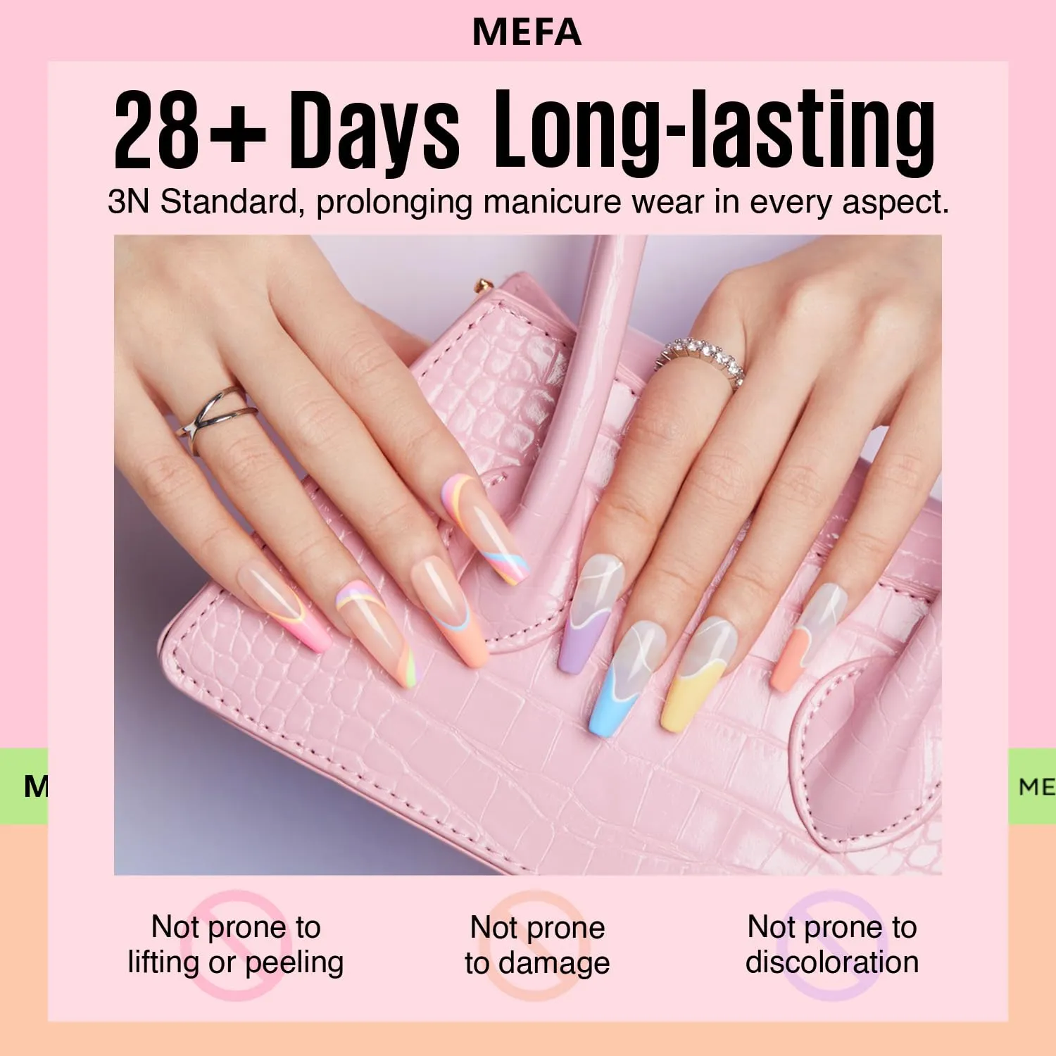 MEFA 46 Pcs Gel Nail Polish Kit, 42 Colors All Seasons Gel Polish Set Colorful Starter Kit with Base Coat & Glitter/Glossy/Matte Top Coat Gel Nail Art Manicure DIY Salon Gifts for Girls