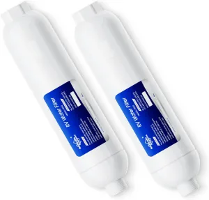 Membrane Solutions RV Water Filter, Inline Water Filter Reduces Bad Taste, Odors, Rust, Fluoride, Chlorine and Sediment in Drinking Water, Ideal for RV, Campers, Marine, Boats and Garden, 2 Pack