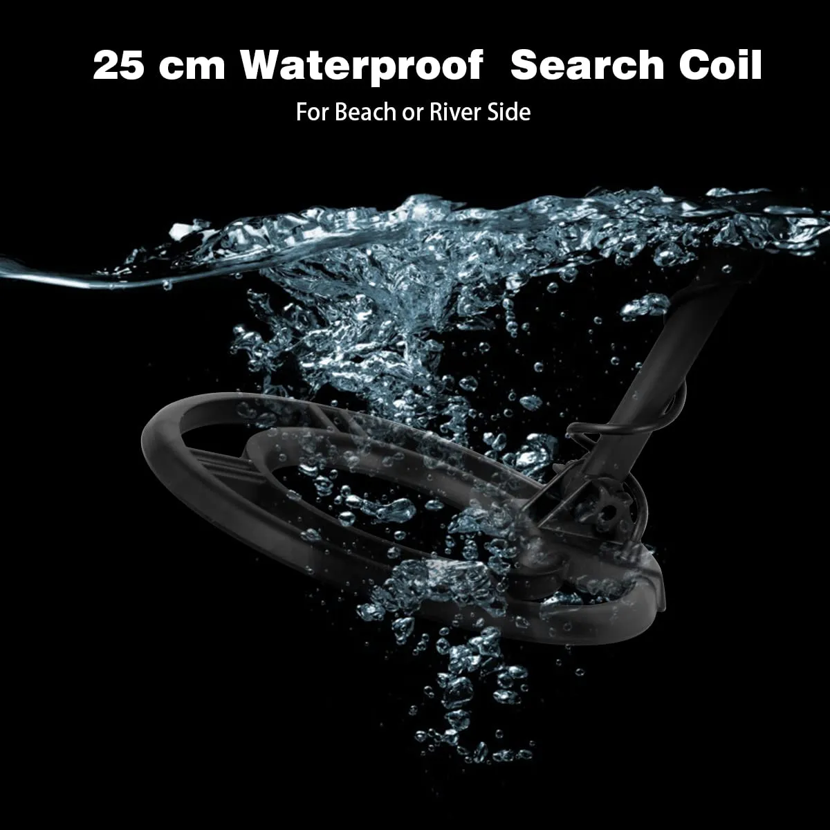 Metal Detector Kit, High Accuracy Metal Detector w/LCD Display & Waterproof Search Coil