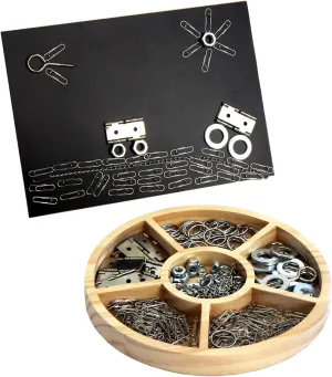 Metal Loose Parts Learning Kit with Magnetic Board and Tray Set, STEAM Activities for Kids Ages 3 , Montessori & Reggio-Inspired Kindergarten Preschool Classroom Materials