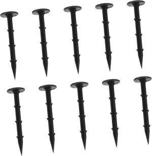 Milisten 100 Pcs Tent Stakes Durable Plastic Ground Pegs for Camping Gardening Landscaping Secure Your Tent Canopies and Tarps with Firm Grip Various Ground Types