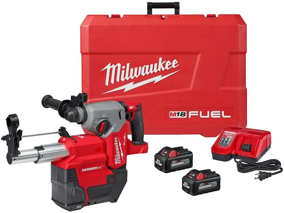 Milwaukee M18 FUEL Rotary Hammer 1inch SDS Plus with Dust Extractor Kit