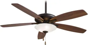 Minka-Aire F522-ORB Mojo 52 Inch Ceiling Fan with 3-Speed Pull Chain, Low Profile Light Kit in Oil Rubbed Bronze Finish