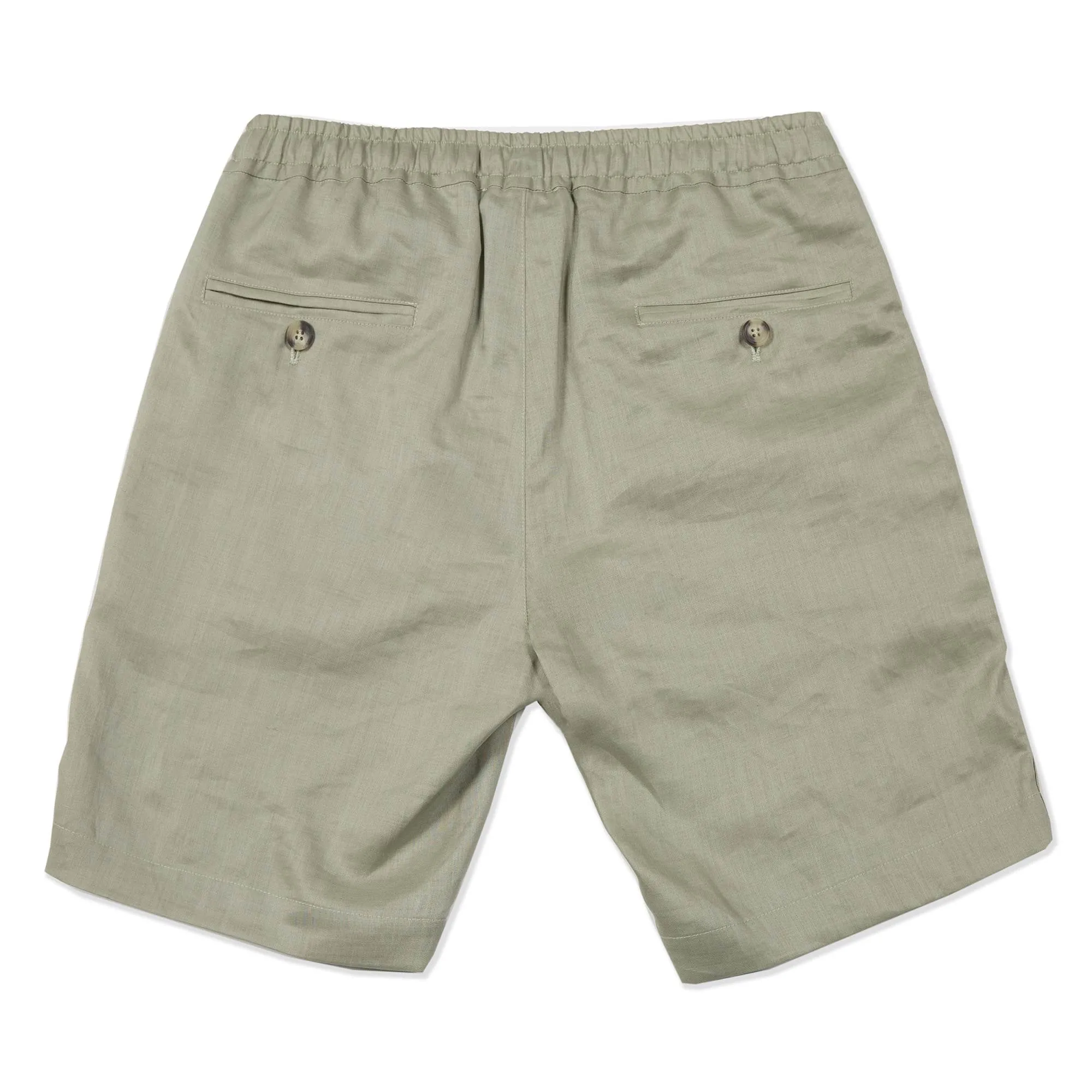 MINT ELASTICATED LINEN SHORT WITH DRAWSTRING