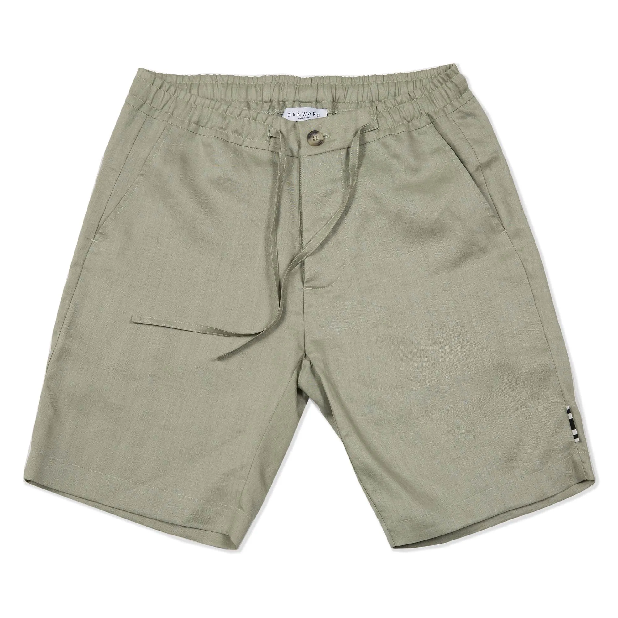 MINT ELASTICATED LINEN SHORT WITH DRAWSTRING