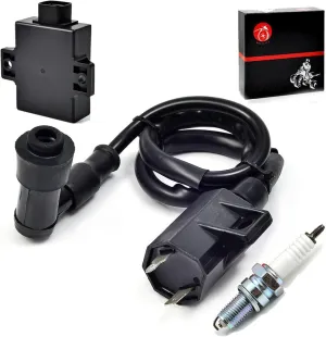 MOTO1988 Igniter CDI and Ignition Coil Compatible with Kawasaki Bayou 220 Bayou 250 1996-2011 21121-1160 21119-1457