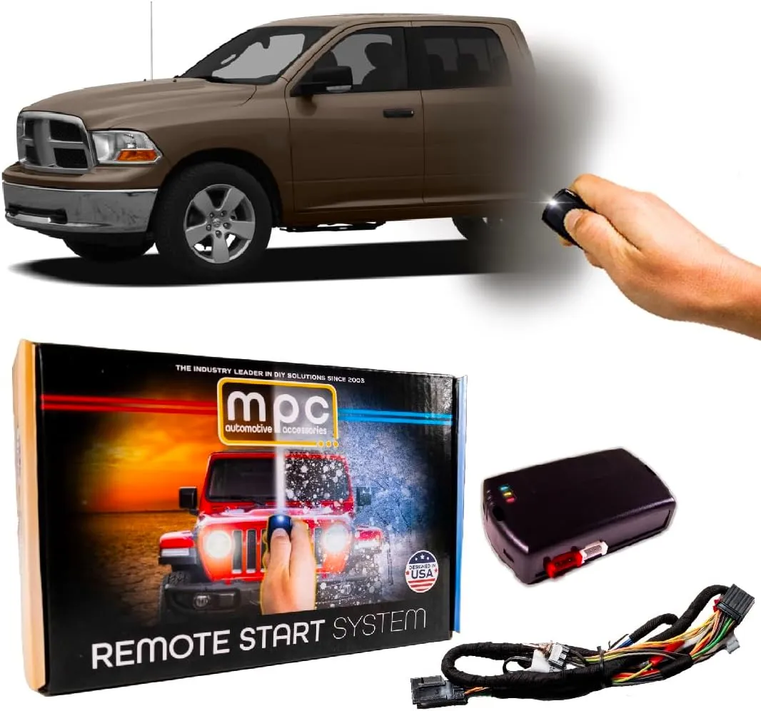 MPC Factory Remote Activated Remote Start Compatible with 2009-2010 Dodge RAM 1500 - Gas/Diesel - Plug & Play
