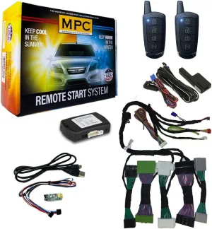 MPC Plug-n-Play Remote Start Kit Compatible with Infiniti QX60 2014-2020 - Push-to-Start - Includes (2) 4-Button 2-Way Extended Range Remotes - Up to 1,500 ft - Plugin T-Harness - USA Tech Support
