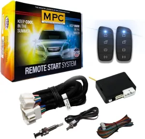 MPC Remote Start Kit Compatible with Toyota Highlander 2010-2013 Hybrid (G-Key) || 2-Way Long Range Remotes || Plug-in T-Harness || USA Tech Support