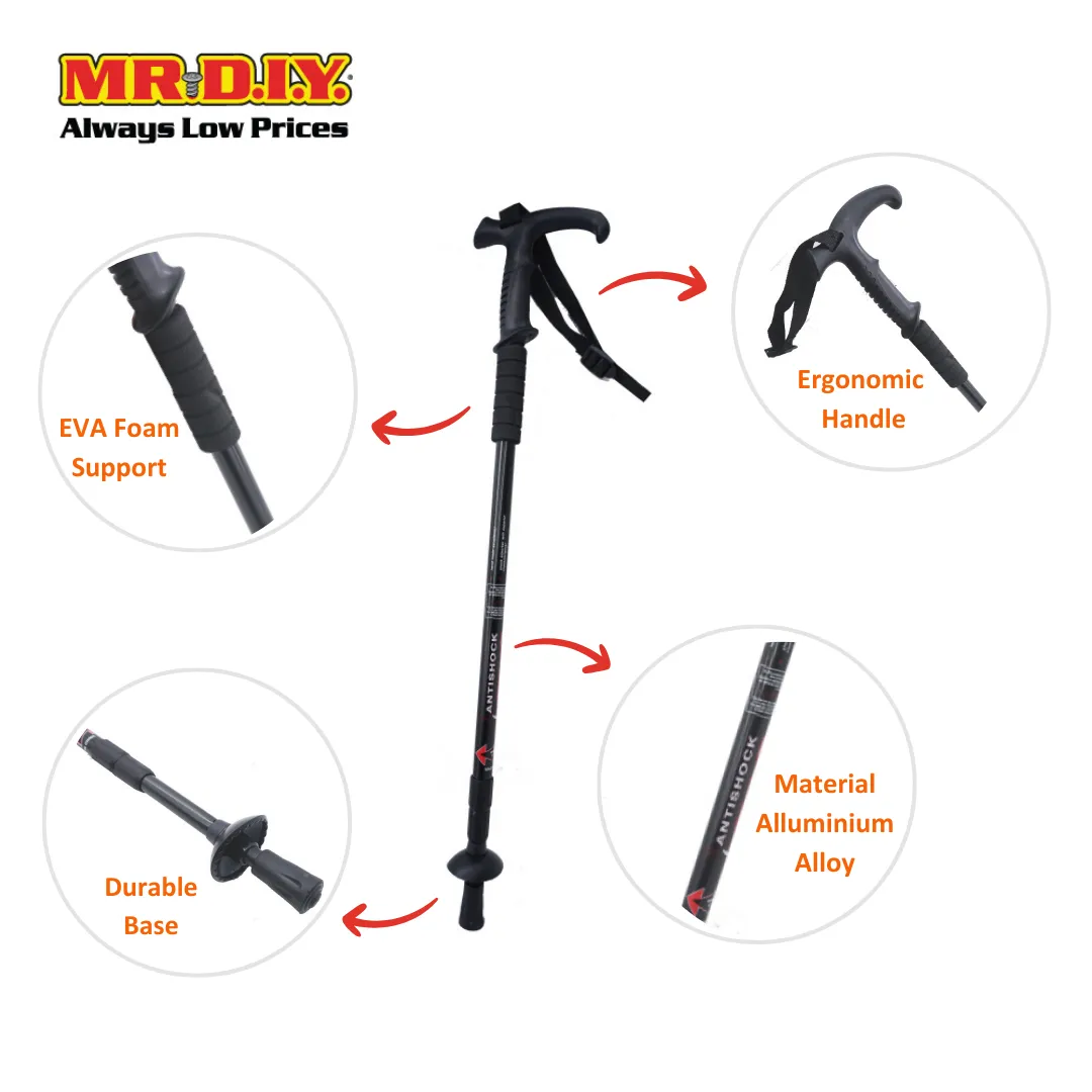 (MR.DIY) Lightweight Durable Aluminium Alloy Hiking Trekking Walking Outdoor Pole Stick (140cm)