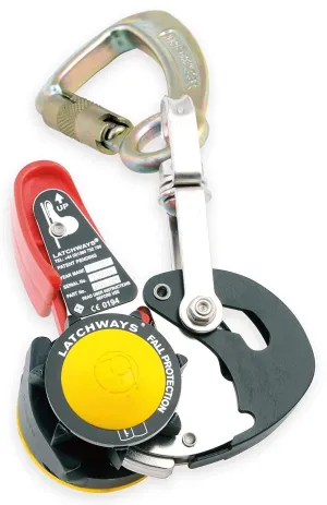 MSA 3104L-00 Latchways Attachment Device for Vertical Ladder Lifeline Kit, Harness to Cable System Connection, for Hands-Free Operation, Fixed Ladder Fall Protection, ANSI