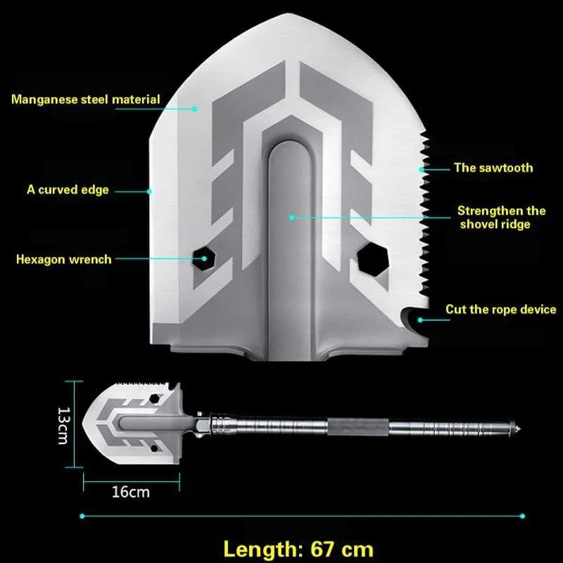 Multi function  Foldable Tactical Military Shovel