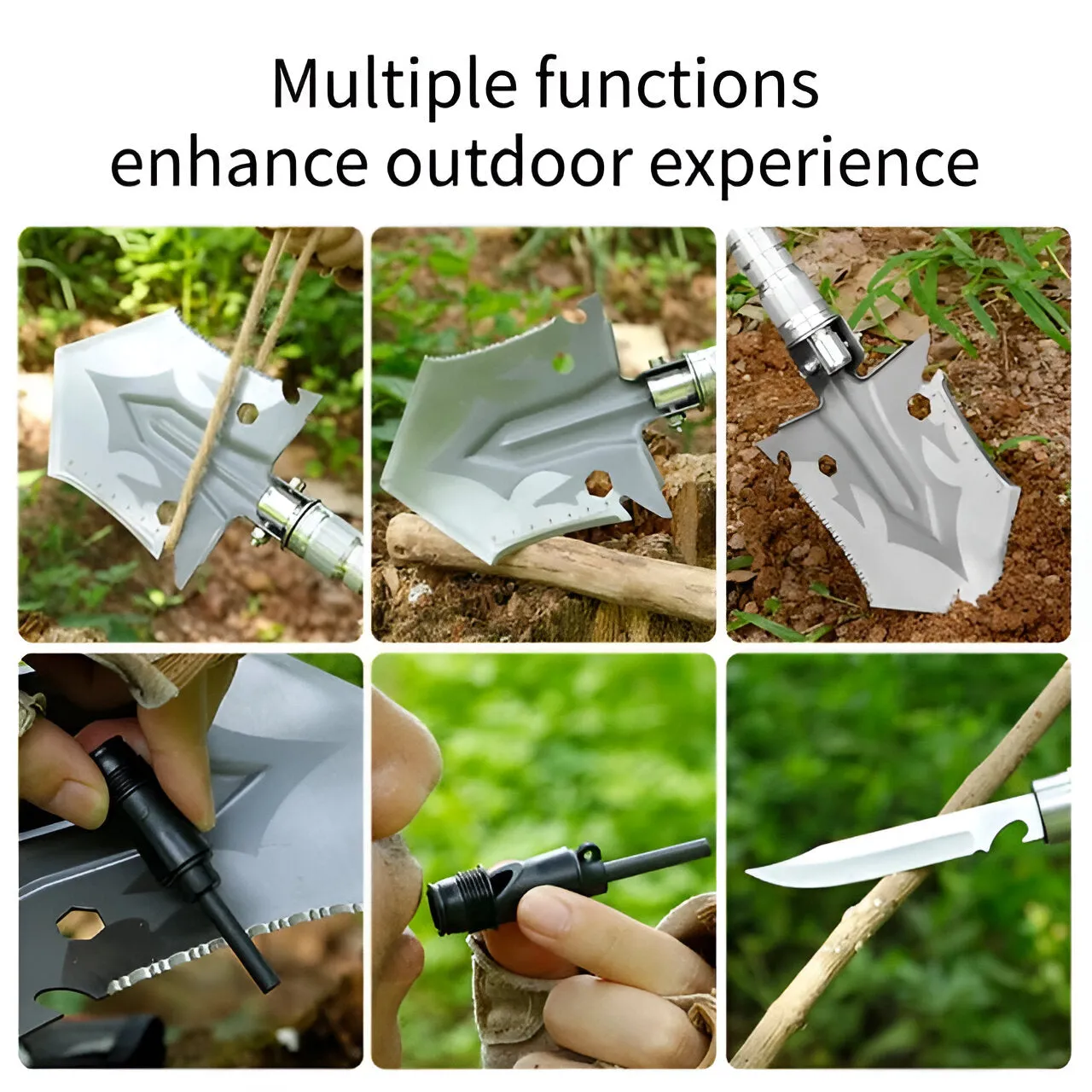 Multi-Tool Outdoor Camping Survival Shovel Detachable