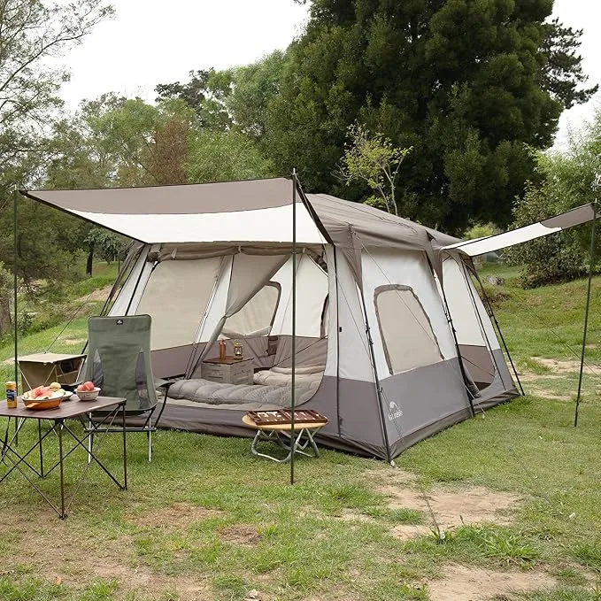 Naturehike Cape 6 Person 8 Person Camping Tent, 60S Easy Setup Instant Tent Pop up Tent, Waterproof Large Tall 6/8 Person Tents for Camping, Car Camping