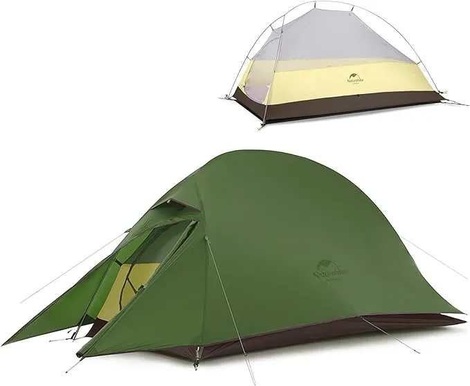 Naturehike Cloud-Up 1 Person Tent Lightweight Backpacking Tent for One Man, Waterproof Ultralight Single Person Tent, Double Layer One Person Tent for Camping Hiking Backpacking