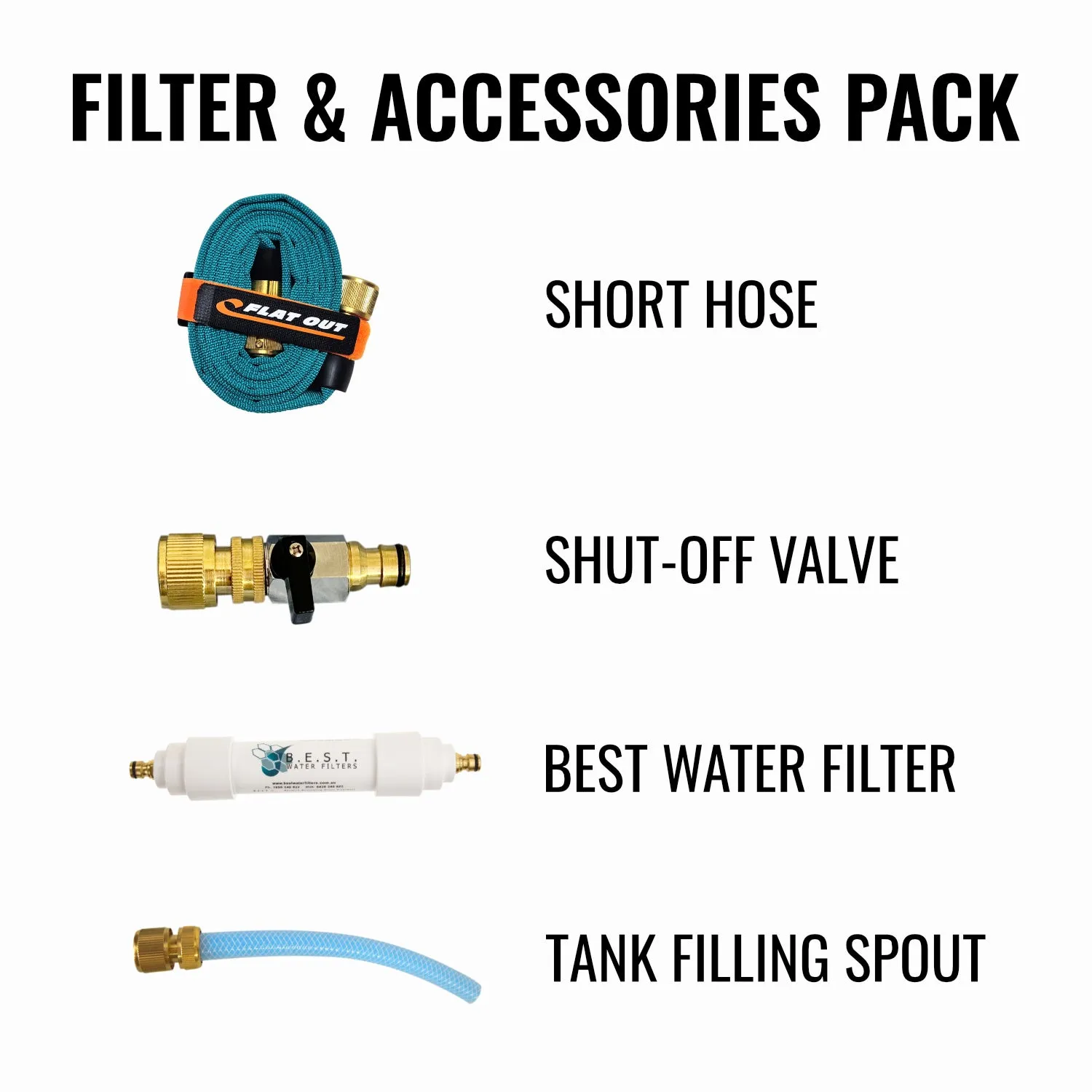 Next Level Caravan Hose Starter Pack | with Filter and Accessories