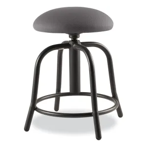 NPS® 6800 Series Height Adjustable Fabric Seat Stool, Supports Up to 300 lb, 18" to 25" Seat Height, Charcoal Seat/Black Base