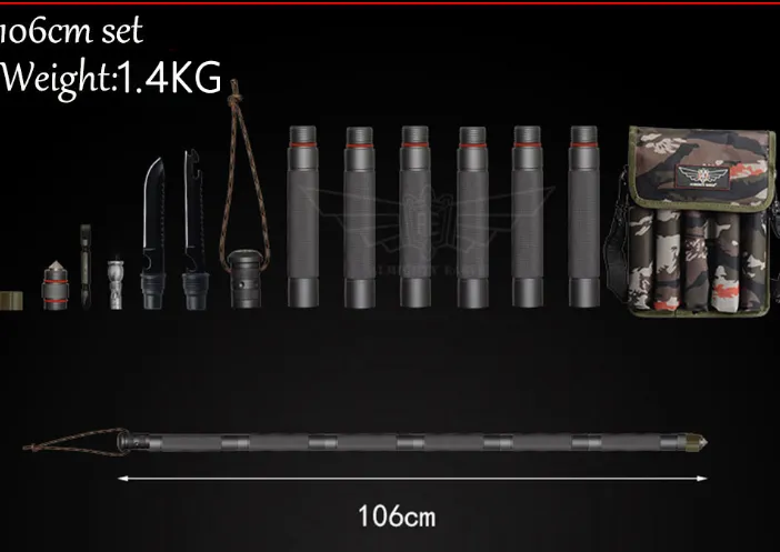 Outdoor Defense Tactical Stick Alpenstock Hiking Camping Equipment