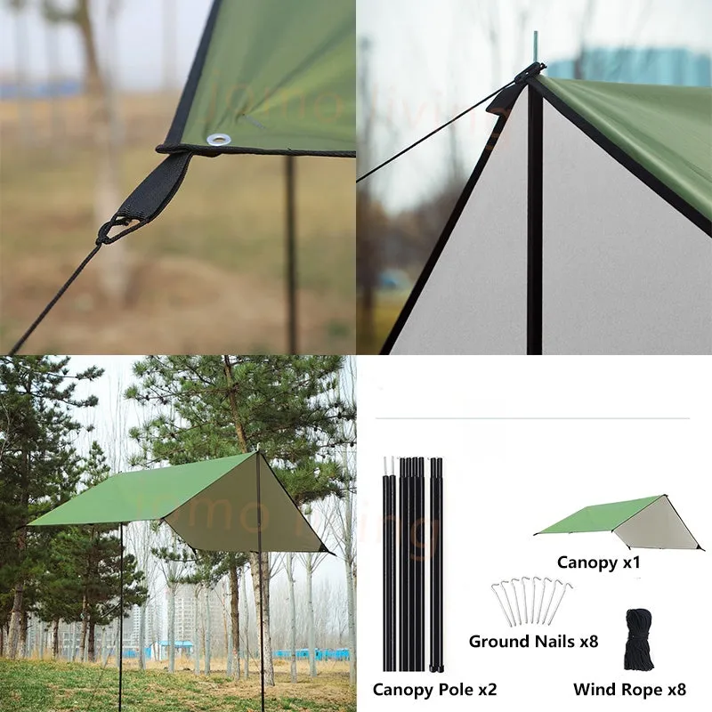 Outdoor Flysheet Tent Shelter Sun Shade Canopy Tent Garden Canopy Anti UV Waterproof Folding Tent 露营帐篷