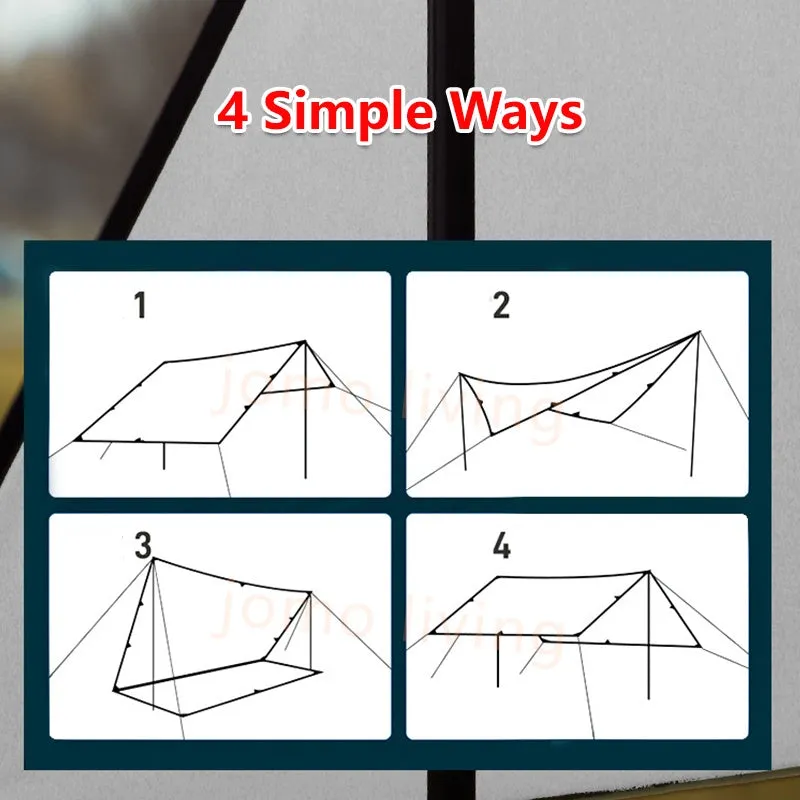 Outdoor Flysheet Tent Shelter Sun Shade Canopy Tent Garden Canopy Anti UV Waterproof Folding Tent 露营帐篷