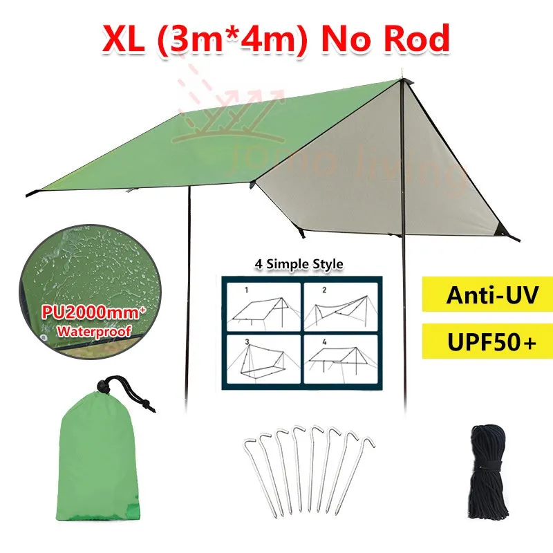 Outdoor Flysheet Tent Shelter Sun Shade Canopy Tent Garden Canopy Anti UV Waterproof Folding Tent 露营帐篷