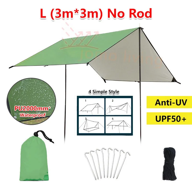 Outdoor Flysheet Tent Shelter Sun Shade Canopy Tent Garden Canopy Anti UV Waterproof Folding Tent 露营帐篷