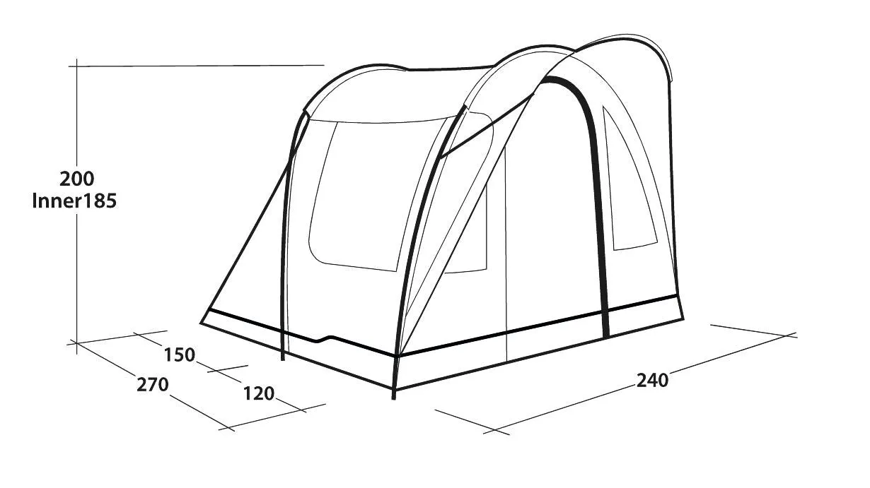Outwell Sky 2 Pole Tent Blue 2 Person