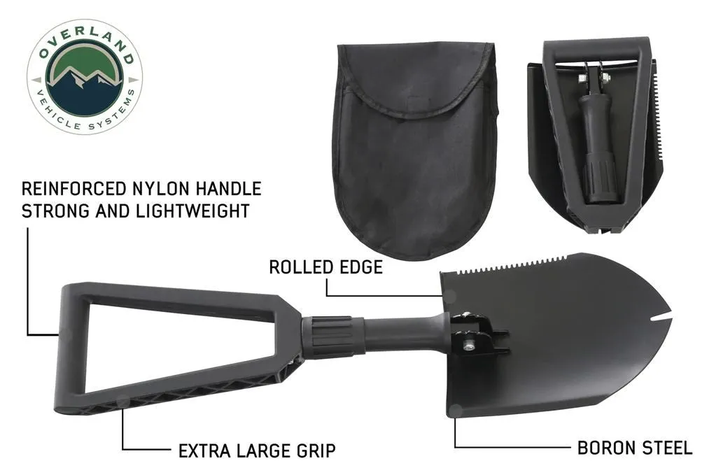 Overland Vehicle Systems Recovery Shovel with Storage Bag