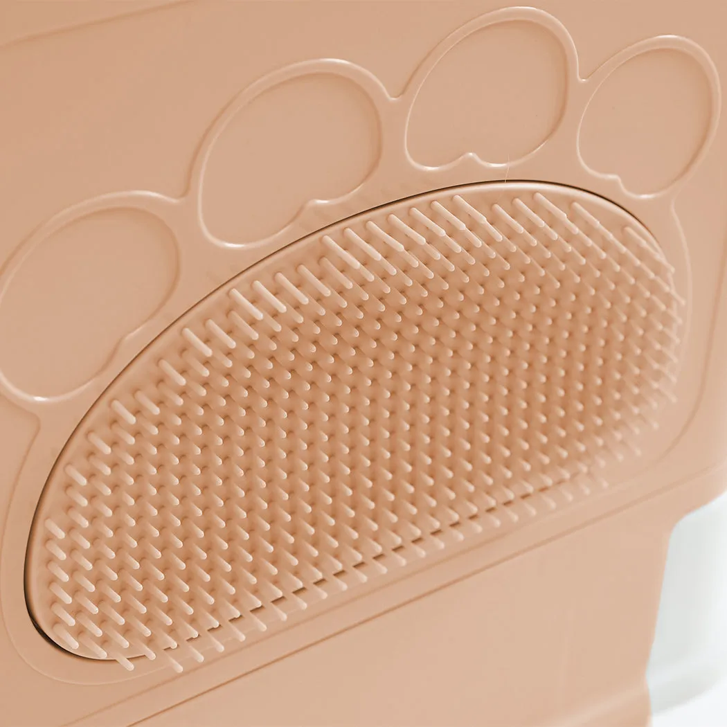 PaWz Foldable Cat Litter Box Tray Enclosed Pink