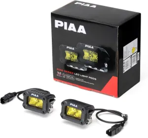 PIAA DKCL200 2000 Series Auxiliary Lamps 3 inch, Yellow, Flood Beam, Pack of 2 Kit