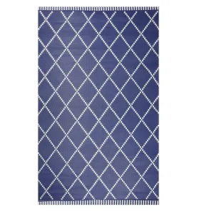 Piazza Outdoor Rug Blue/Cream - 120cm x 180cm