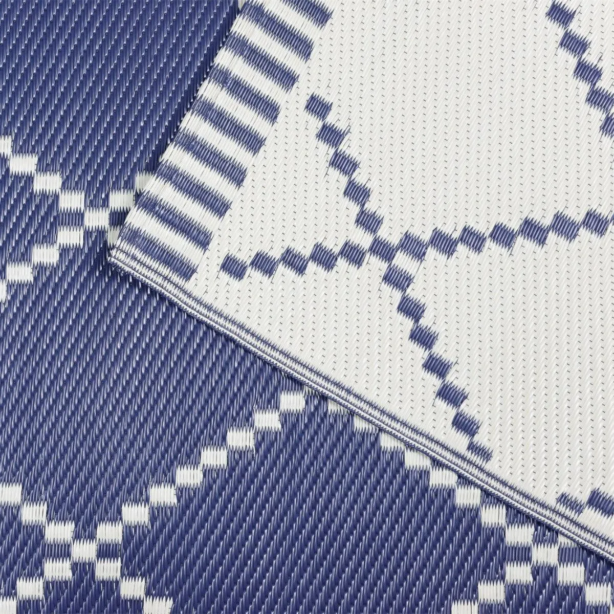 Piazza Outdoor Rug Blue/Cream - 120cm x 180cm