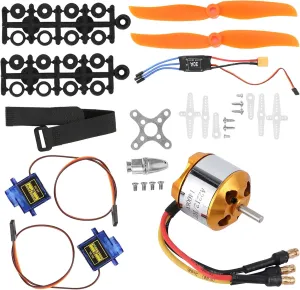 Pilipane Helicopter Fixed Wing Set, RC 2212 2200KV Brushless Motor SG90 9G Micro Servo New 30A ESC Electric Speed, ESC RC Helicopter Accessory, for Remote Control Helicopter
