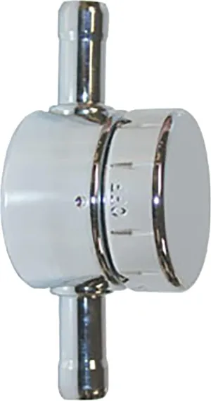 Pingel Ent 274-0504 Power-Flo Petcock Chrome Inline No Res 5/16" In/Out
