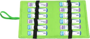 pinklilycare 2 Pack Homeopathy Storage Case Homeopathy Remedy Storage Pouch Organizer for 12 Tubes Travel Pharmacy Kit