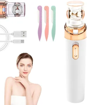 Pluzy Epil Pro 3.0 Women Face Epilator,Pluzy Facial Hair Removal for Women Face,Hand, Legs, Painless Women's Shaver Kit,Easy to Use at Home Effortless Smooth Skin Anywhere (White)