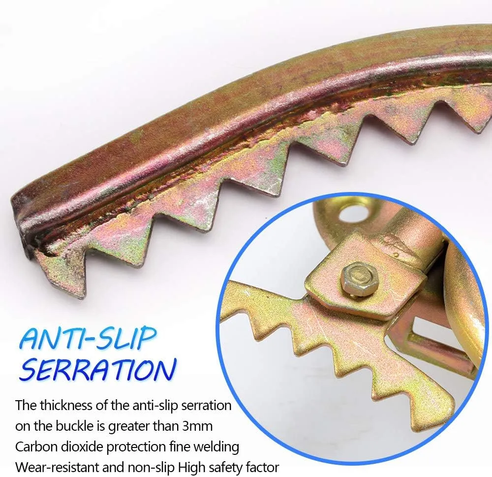 Pole Climbing Spikes, Stainless Steel Tree Climbing Gear, Professional Anti-Skid Tool, Rust-Proof and Wear-Resistant, Tree Climbing Tool for Hunting Observation, Picking Fruit,450model