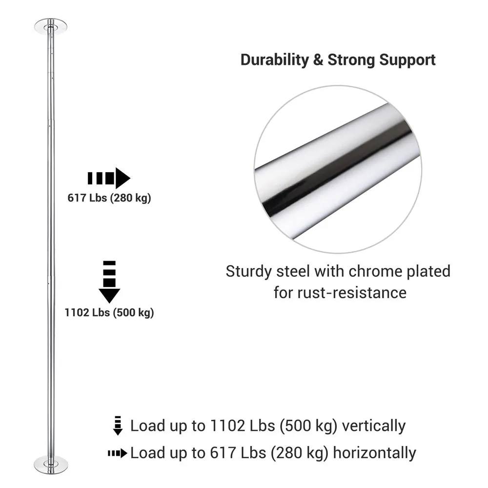 Pole Valentine's Day discount Dance Yescom Removable Spinning Vibrant D45mm 10' Kit