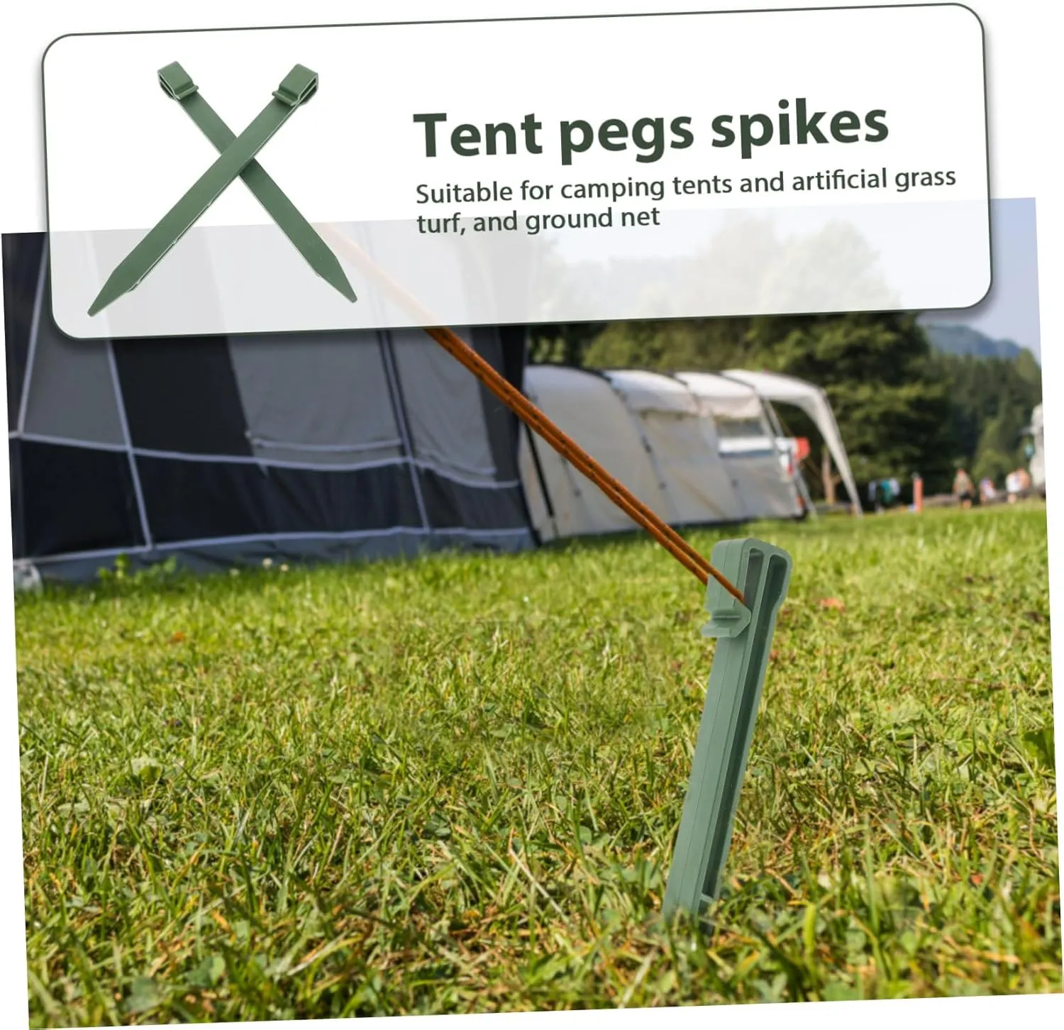 POPETPOP Outdoor Tent Pegs Artificial Turf Tarp Spikes Sand Stakes Camping Stakes Camping Tent Tacks Staples Down