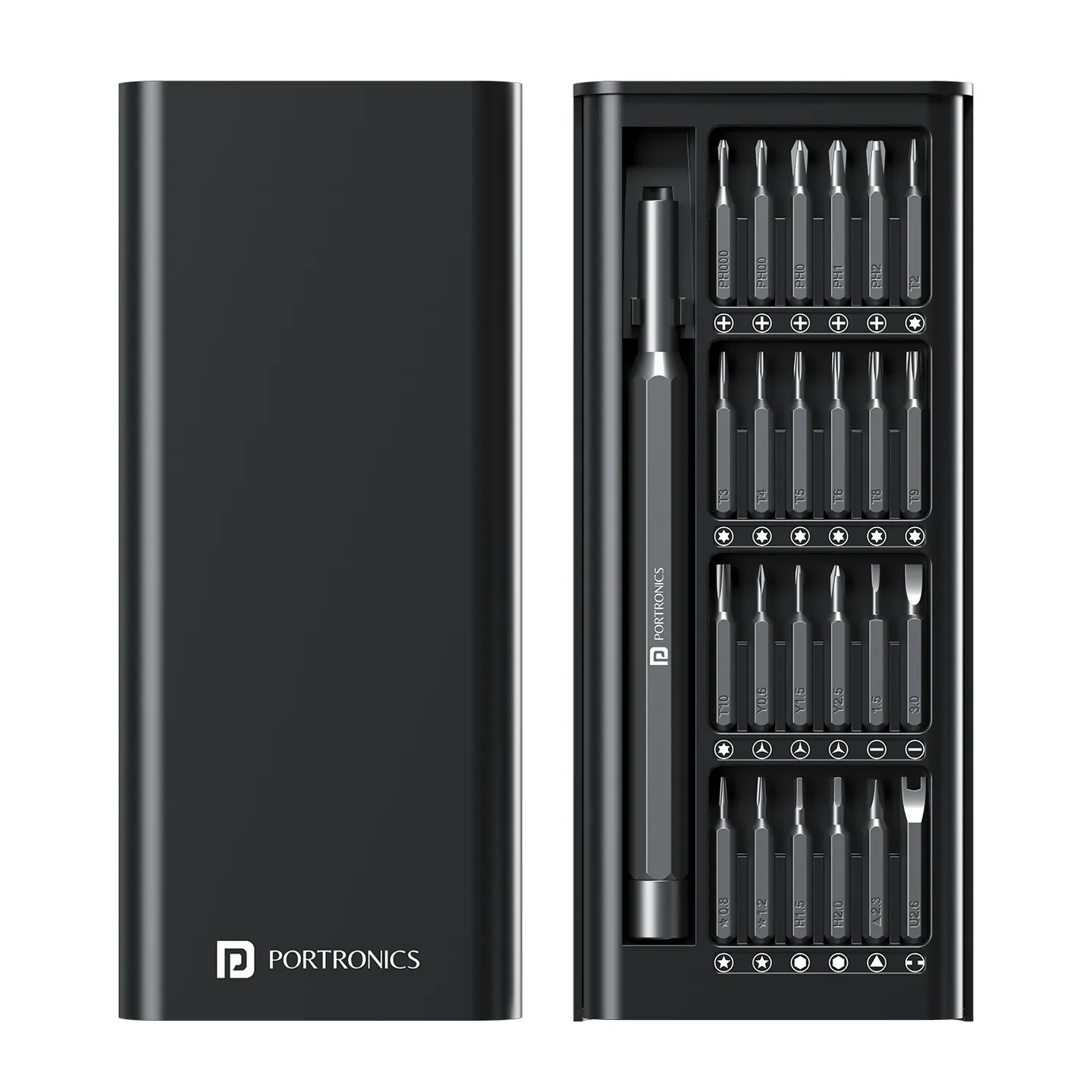 Portronics Bit Box 24-in-1 Compact Tool Kit with Magnetic Bit Holder