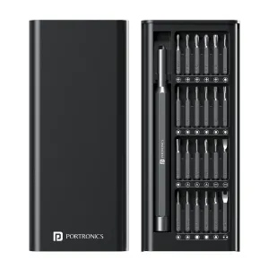Portronics Bit Box 24-in-1 Compact Tool Kit with Magnetic Bit Holder